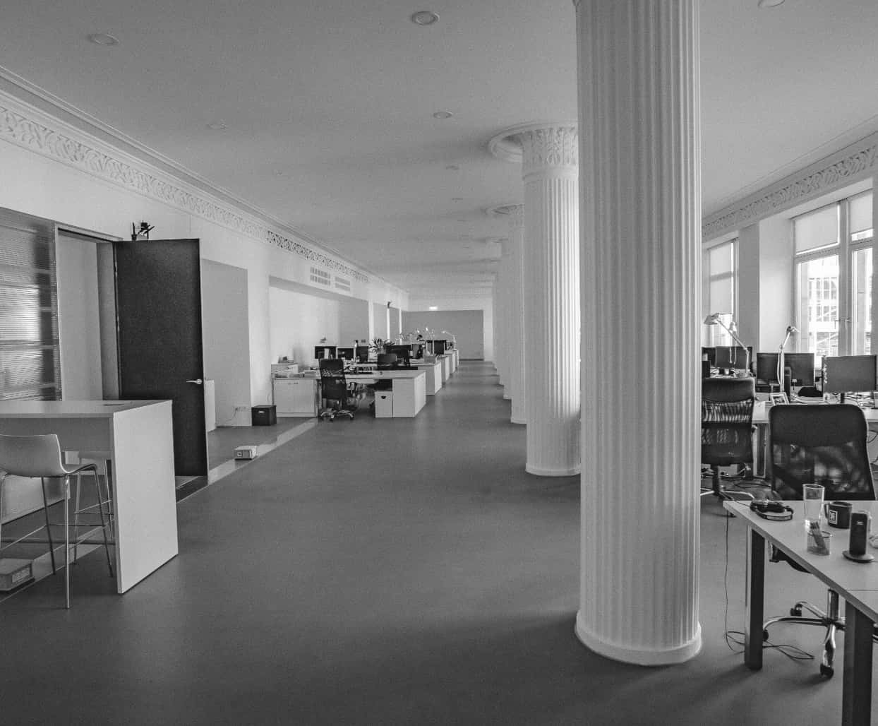 Blick in das ressourcenmangel-Büro